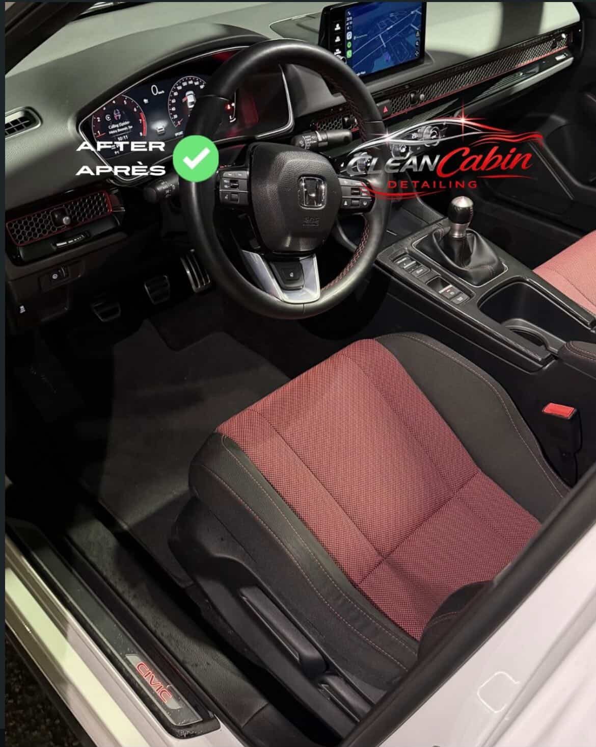Honda Civic – Interior Deep Clean – after