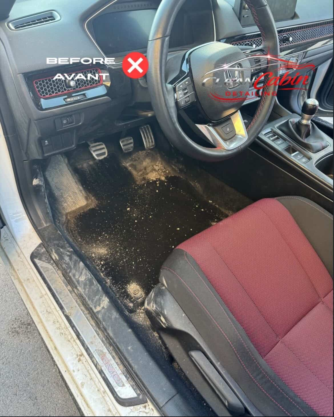 Honda Civic – Interior Deep Clean – before